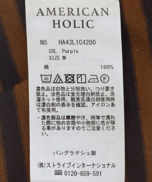AMERICAN HOLIC ショートボーダーカットプルオーバー Purple