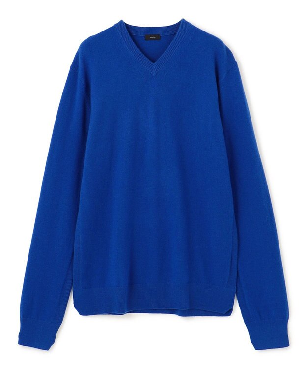 JOSEPH HOMME ピュアカシミヤ　Vネックニット ブルー系