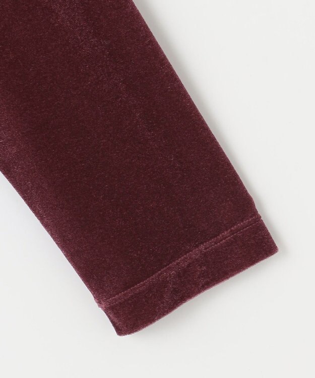 自由区 L シアーベロア カーディガン ボルドー