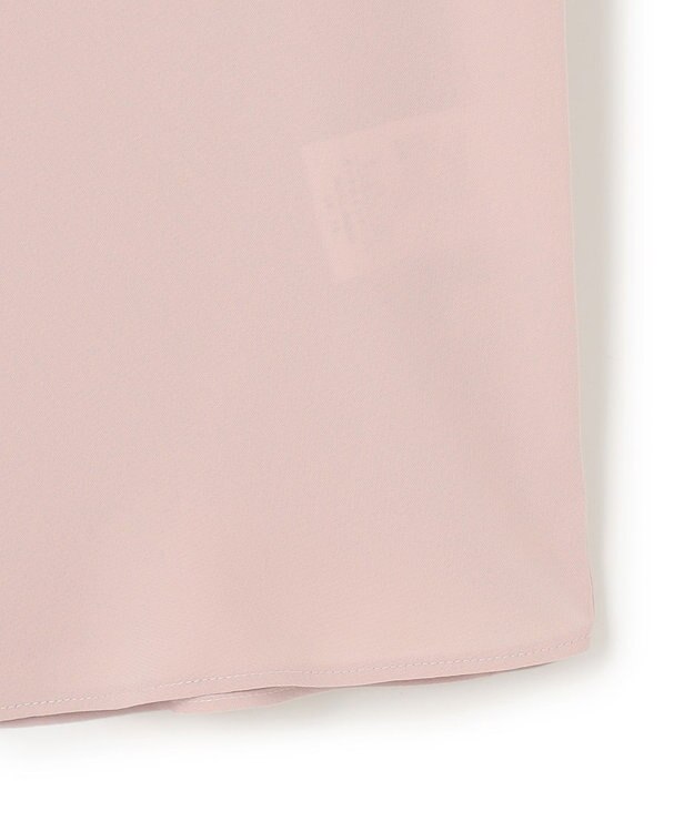 ICB L 【接触冷感・UVケア・速乾・洗える】BackSatinAmunzen 配色ボウタイブラウス ヘイズピンク系