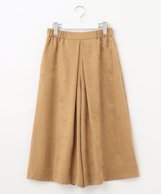自由区 L 【洗える】ライトスエード キュロット キャメル系