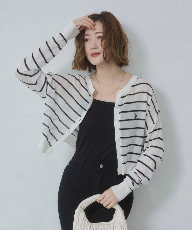 WEGO U.S. POLO ASSN.別注 シアーカーデ ホワイトボーダー