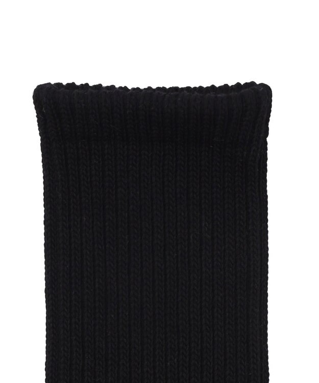 WEGO サポート付き無地リブソックス ブラック