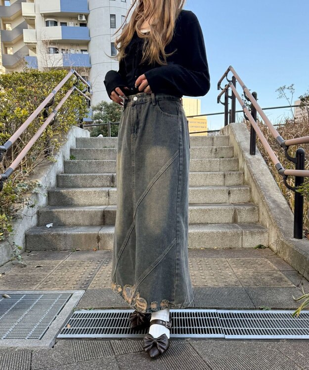 WEGO ダブルリボンポインテッドシューズ ブラウン