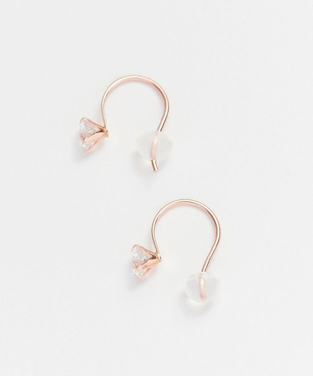 Phoebe 【K10RG】ブリリアンフックピアス ローズゴールド