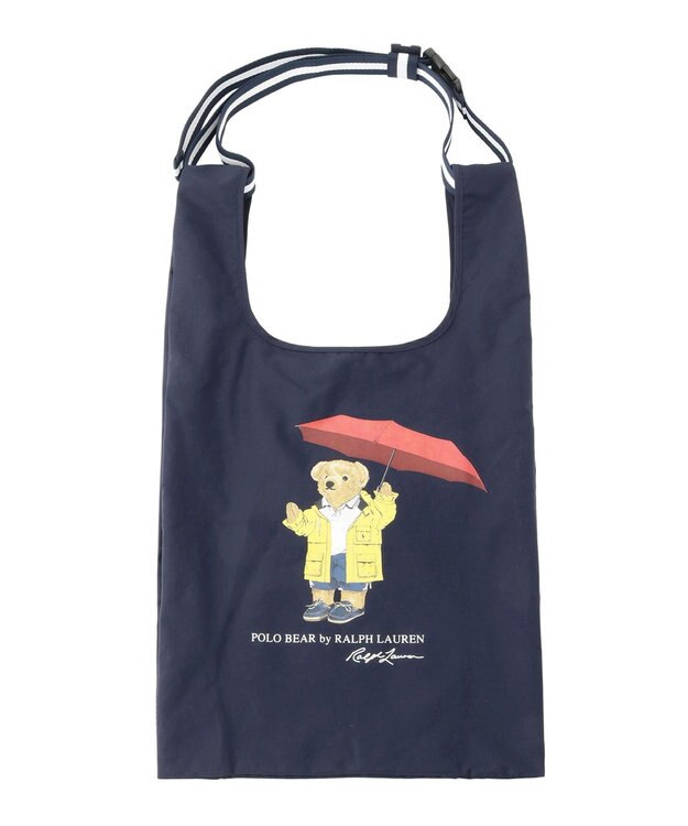 MOONBAT 【2WAY/撥水】POLO RALPH LAUREN レインベア ベルト付きレインバッグ ネイビーブルー