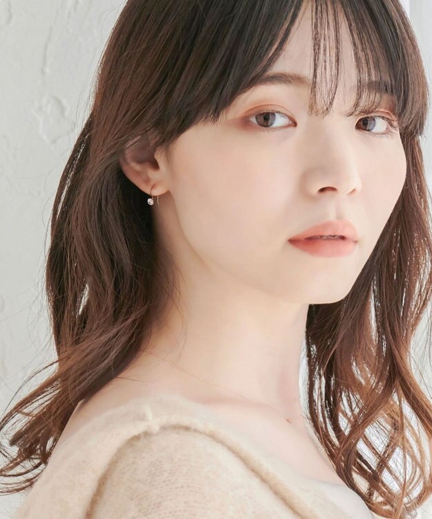 Phoebe 【K10RG】ブリリアンフックピアス ローズゴールド