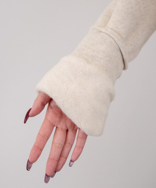 caqu ふわとろフーディー ivory