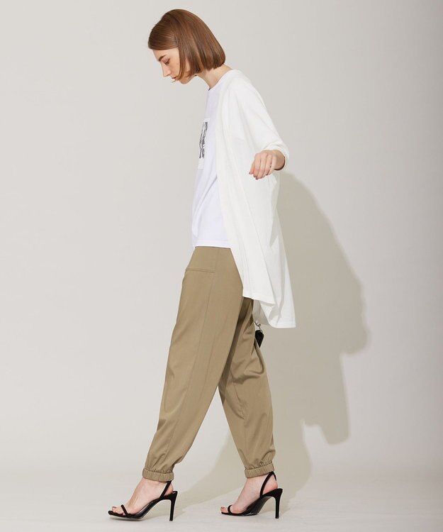 ICB 【洗える】ドライコットンアセテート ドルマンスリーブカーディガン オフホワイト系