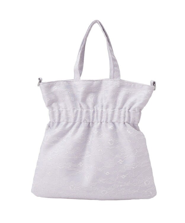Maison de FLEUR ブルーマニアリボン２Ｗａｙトートバッグ Grayish Blue