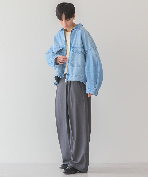 AMERICAN HOLIC デニムショートブルゾン Light Indigo