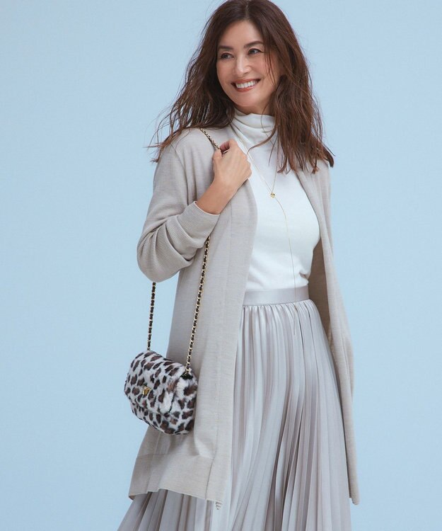 23区 フェイクファーチェーン ショルダー バッグ キャメル系3