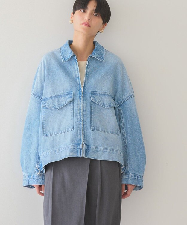AMERICAN HOLIC デニムショートブルゾン Light Indigo