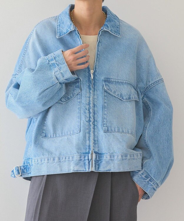 AMERICAN HOLIC デニムショートブルゾン Light Indigo