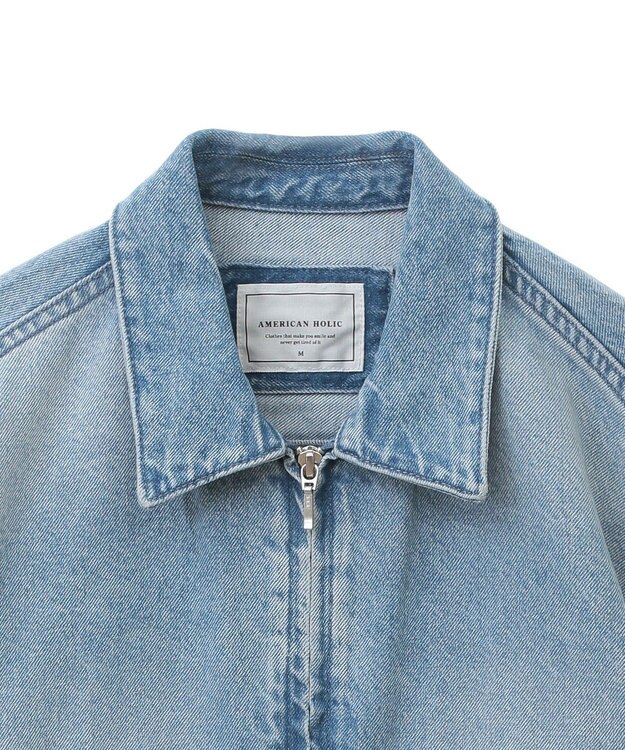 AMERICAN HOLIC デニムショートブルゾン Light Indigo