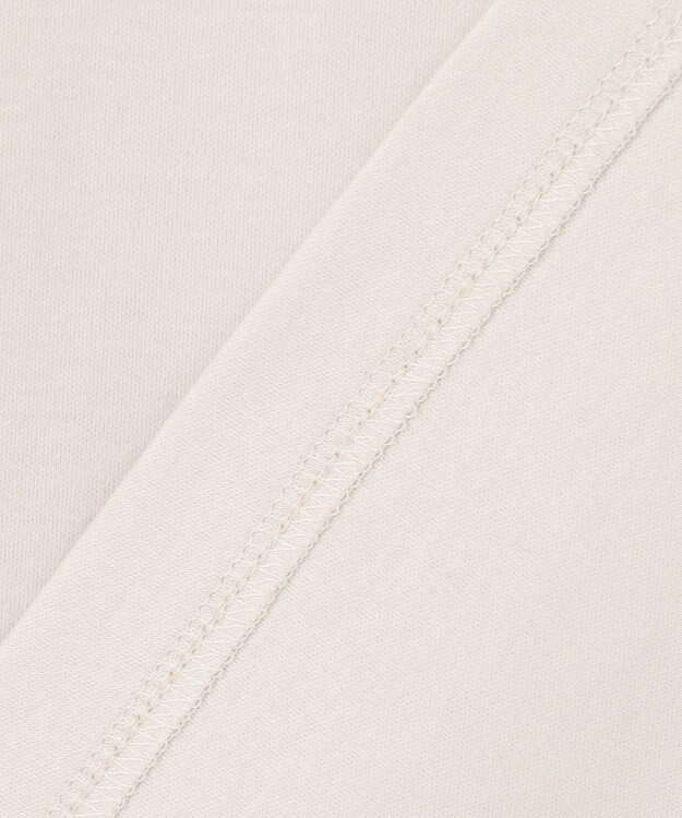 23区 L 【Lサイズ限定/洗える】スカーフプリントコンビ スリーブデザイン カットソー ベージュ×ブラック