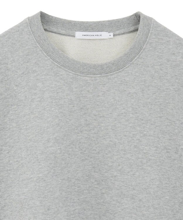 AMERICAN HOLIC ラメ裏毛スウェットプルオーバー Light Gray Mixture