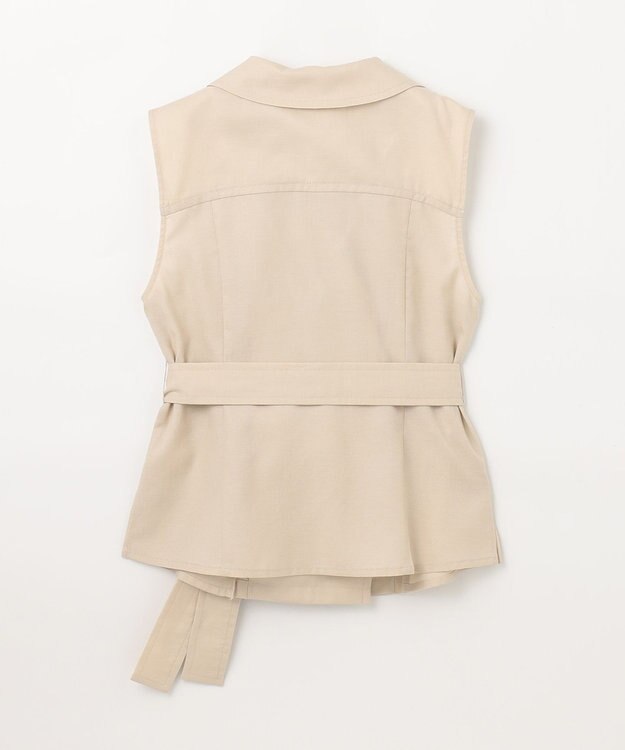 GRACE CONTINENTAL リネンタッチダブルブラウス ベージュ