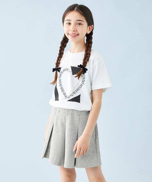 UNFILO 【110-150cm】CLEAN Tee(UNISEX) オフ[チャコールハート]