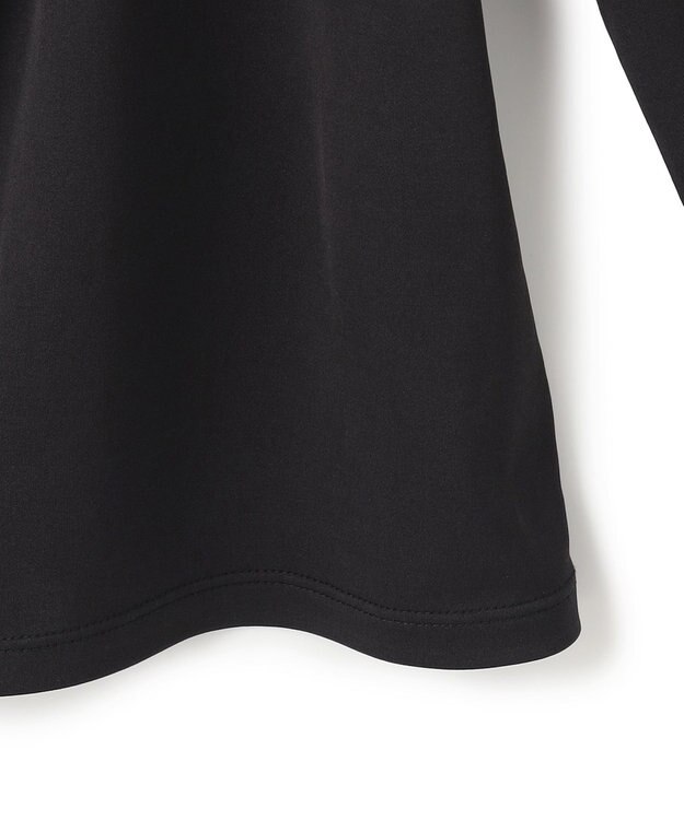 ICB L 【洗える】 PlaXフィラメントジャージー ドレープカットソー ブラック系