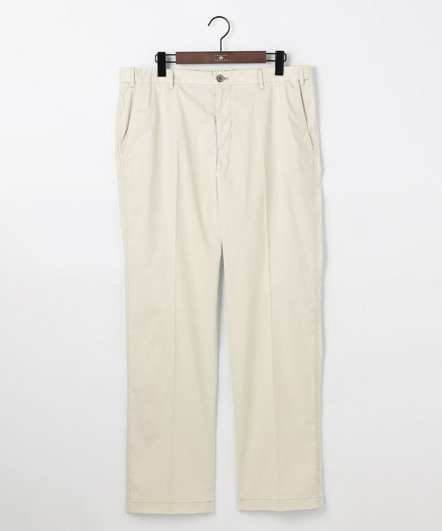 JOSEPH ABBOUD 【キングサイズ・ウエストも伸びる!/JAPANファブリック】ヴィンテージコットン ストレッチ パンツ ライトグリーン系