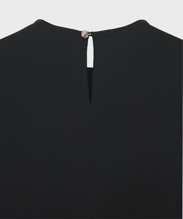 Paul Smith バックサテン ジョーゼット ワンピース ブラック