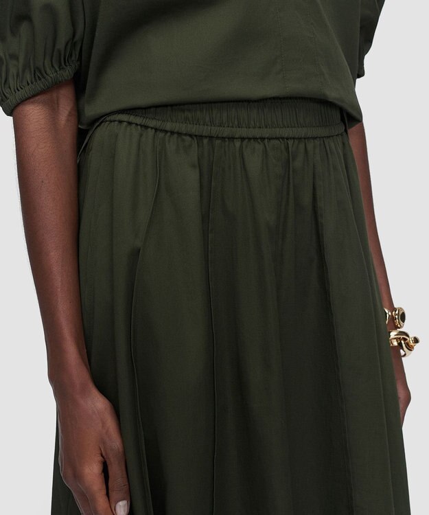 JOSEPH コットンサティーンスカート MANAR　 Palm Leaf