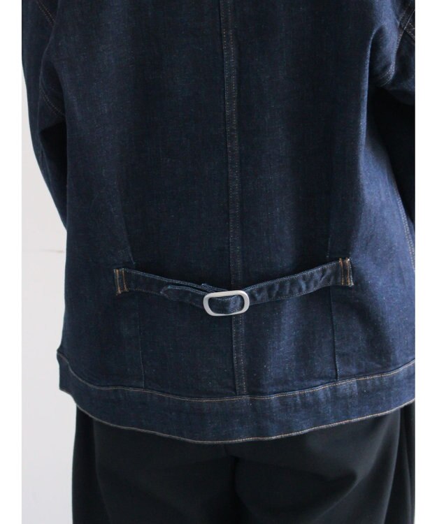 Te chichi ノーカラーデニムジャケット ネイビー