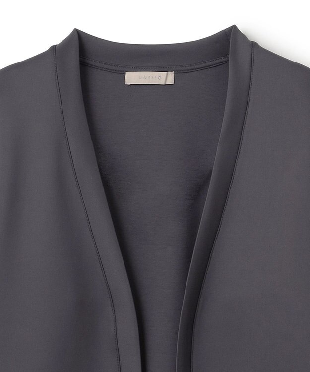 UNFILO MENS BEAUTY FORM JERSEY 着流しカーディガン チャコール