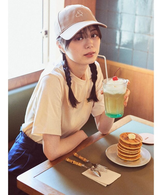 earth music&ecology レトロ喫茶プリントＴｅｅ Cream