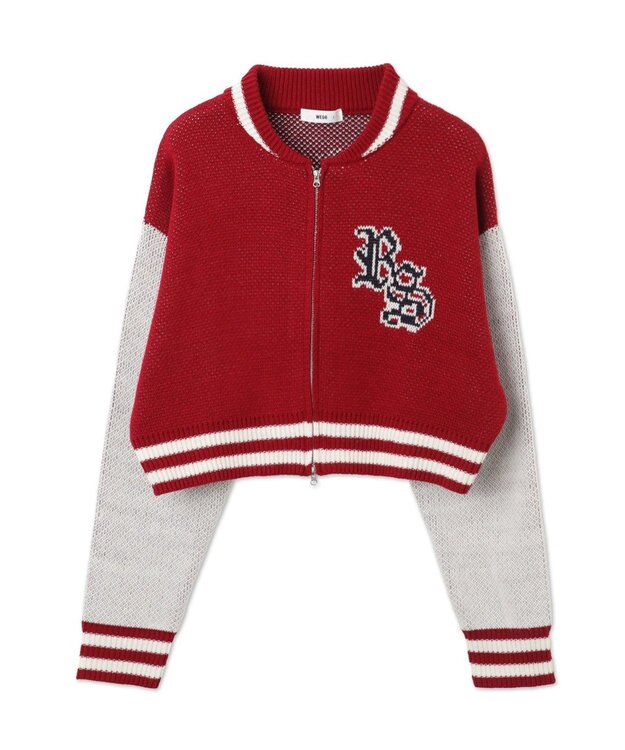 WEGO ニットショートスタジャン レッド