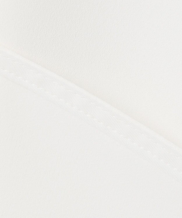 組曲 【KUMIKYOKU NAVY】ジョーゼットシフォン スタンドフリルブラウス パールホワイト系