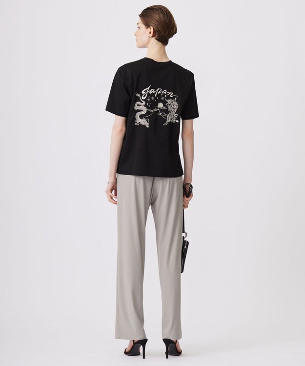 ICB 【洗える】 スーベニアTEE ブラック×シルバー刺繍系