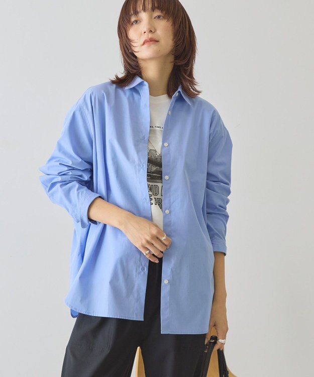 AMERICAN HOLIC 【花粉防止】【イージーケア】ベーシックシャツ Sax