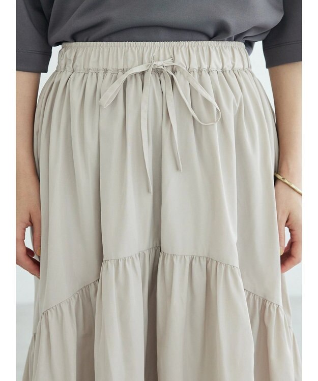CRAFT STANDARD BOUTIQUE リバーシブルチュールスカート Gray Beige