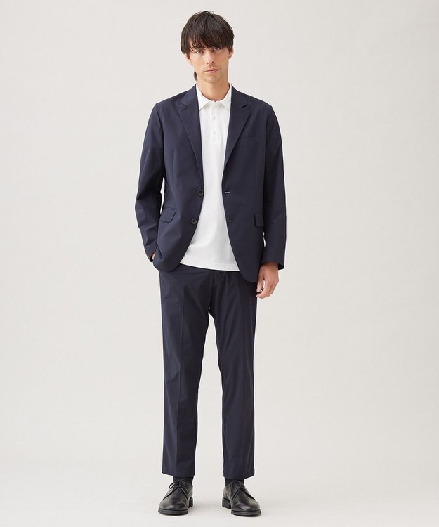 UNFILO MENS 【7つの機能付き】FINE MOVE スマート テーラード ジャケット ネイビー