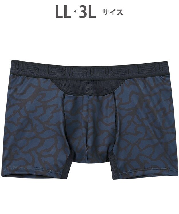 WACOAL MEN ボクサーパンツ 風が通ってムレ軽減。 ダブルエアスルータイプ 吸汗速乾 前閉じ GT3910 /ブロス バイ ワコールメン チャコールグレー