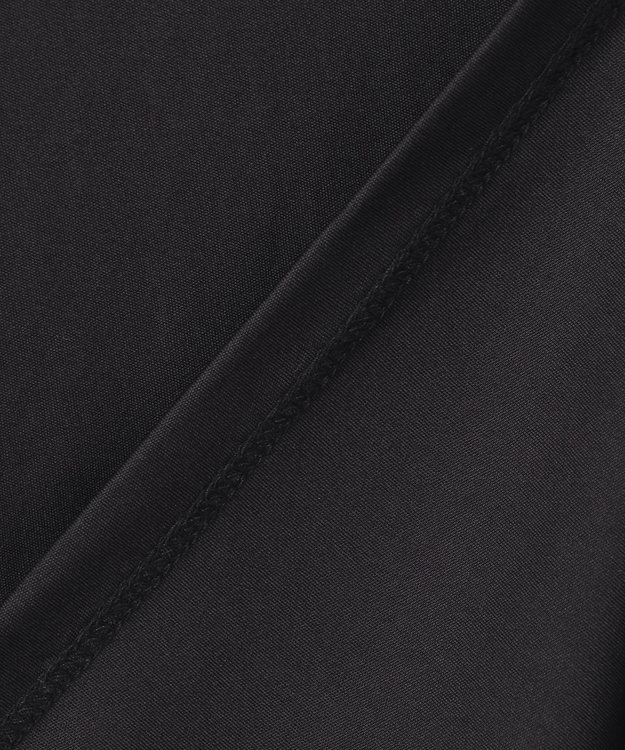 ICB L 【洗える】 PlaXフィラメントジャージー ドレープカットソー ブラック系