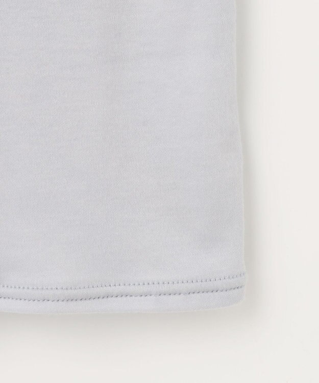 自由区 【ワコールコラボ】【洗える】シアーボーダー ニット グレー