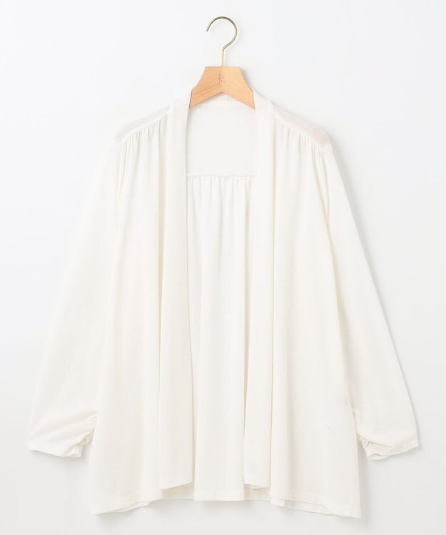 組曲 S 【WEB限定】ドレープジャージー カーディガン アイボリー系