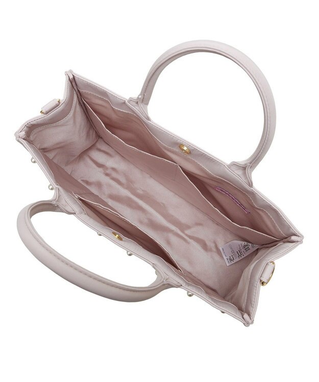 Maison de FLEUR パール2Wayトートバッグ Grayish Pink