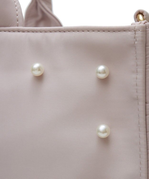 Maison de FLEUR パール2Wayトートバッグ Grayish Pink