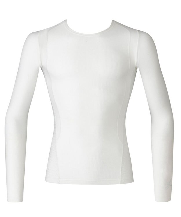 CW-X 【MEN】 CW-X 機能性トップス 【JYURYU TOP】 メッシュ 長袖 肩が動かしやすくなる 運動時の疲労を軽減 ゴルフ 球技 マラソン JAO399 /ワコール アイボリー