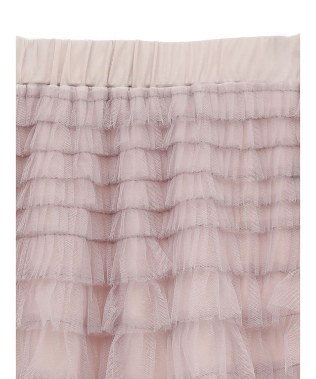 earth music&ecology ティアードフリルチュールスカート Shocking Pink