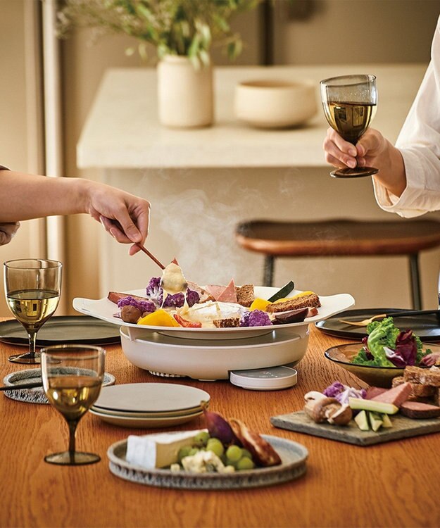 YAMATO テーブル＆キッチン 【レコルト】卓上IHクッキンググリドル  クリームホワイト  RIH-1(W) ホワイト