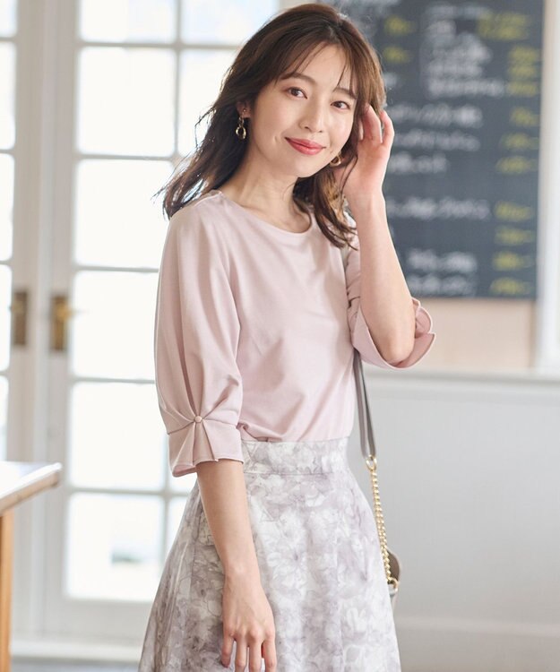 ANY SIS S 【接触冷感・UVカット】サカリバクルーネック プルオーバー ピンク