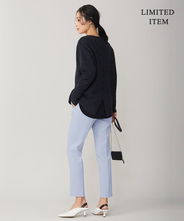 ICB L 【WEB限定】ファインメリノバルキー プルオーバー チャコール系