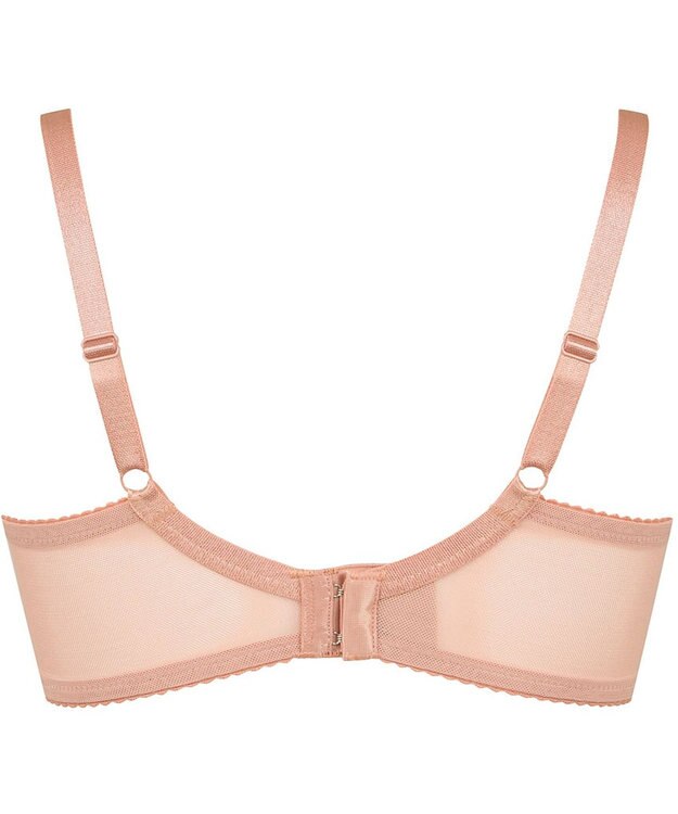 WACOAL 【リボンブラ 脇すっきり】 ブラジャー 脇高設計 着やせシルエット 谷間をメイクしてキープ Gカップまで対応 大きいサイズ レディース BRB433 /ワコール オレンジ