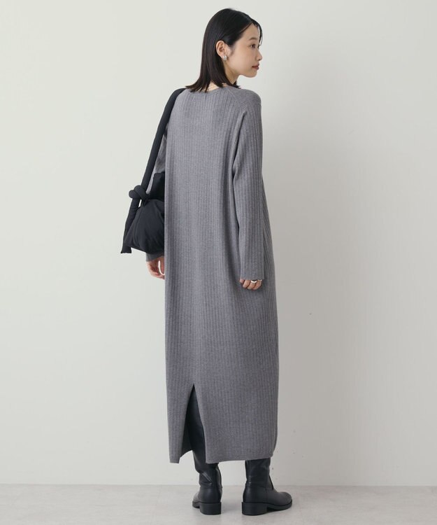 AMERICAN HOLIC バイパチリブヘンリーニットワンピース Gray Mixture