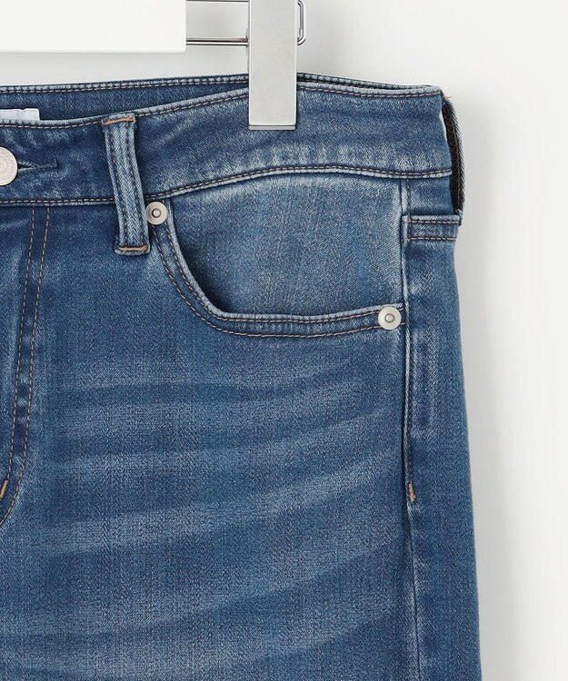 J.PRESS LADIES S 【洗える】裏起毛ストレッチ デニム パンツ ユーズド系